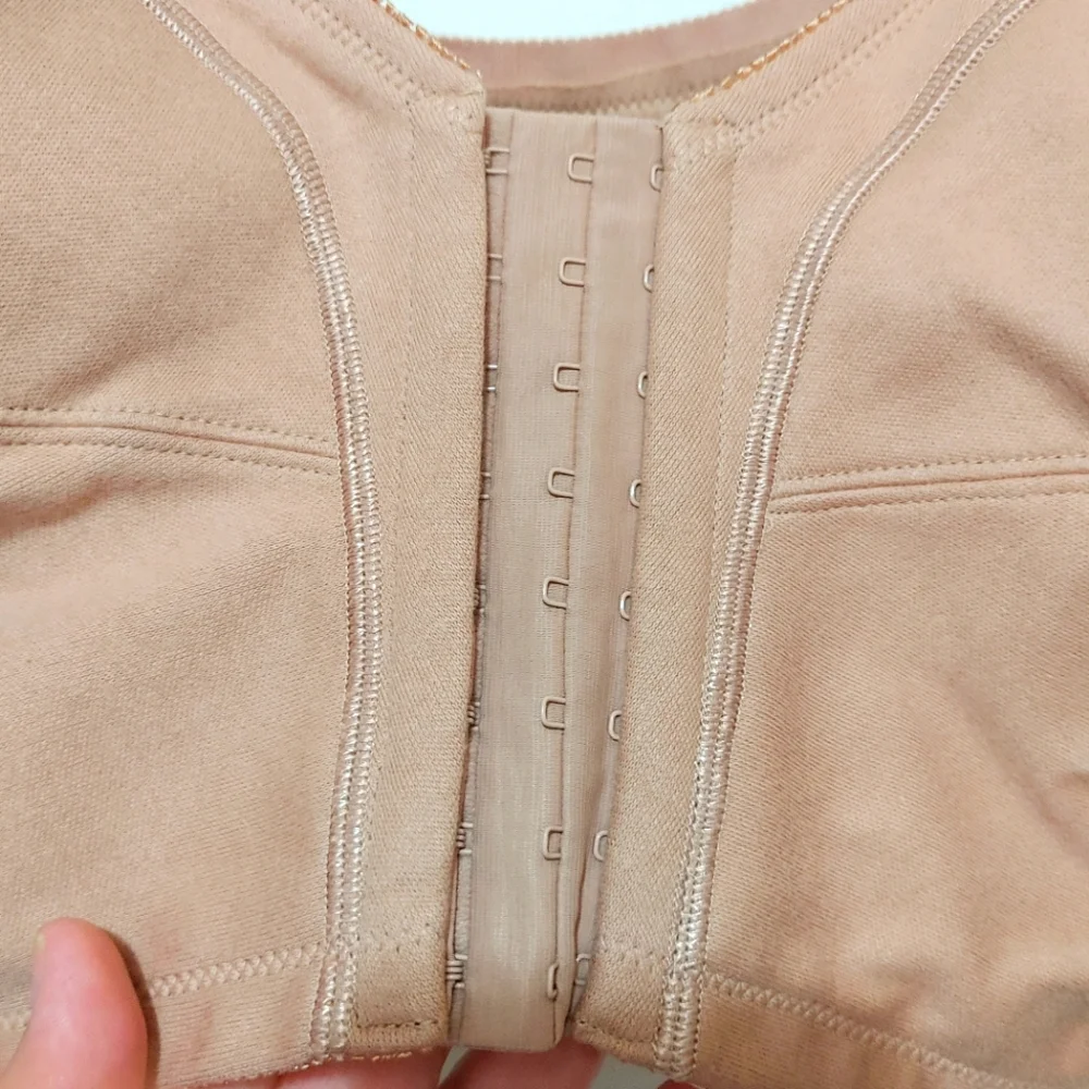 Comfort Choice 27-1111-7 100% Cotton Front Close Wire Free Bra Nude 44D B02-0161